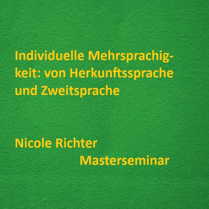 Course Image Individuelle Mehrsprachigkeit: von Herkunftssprache und Zweitsprache - Wintersemester 2026/2027