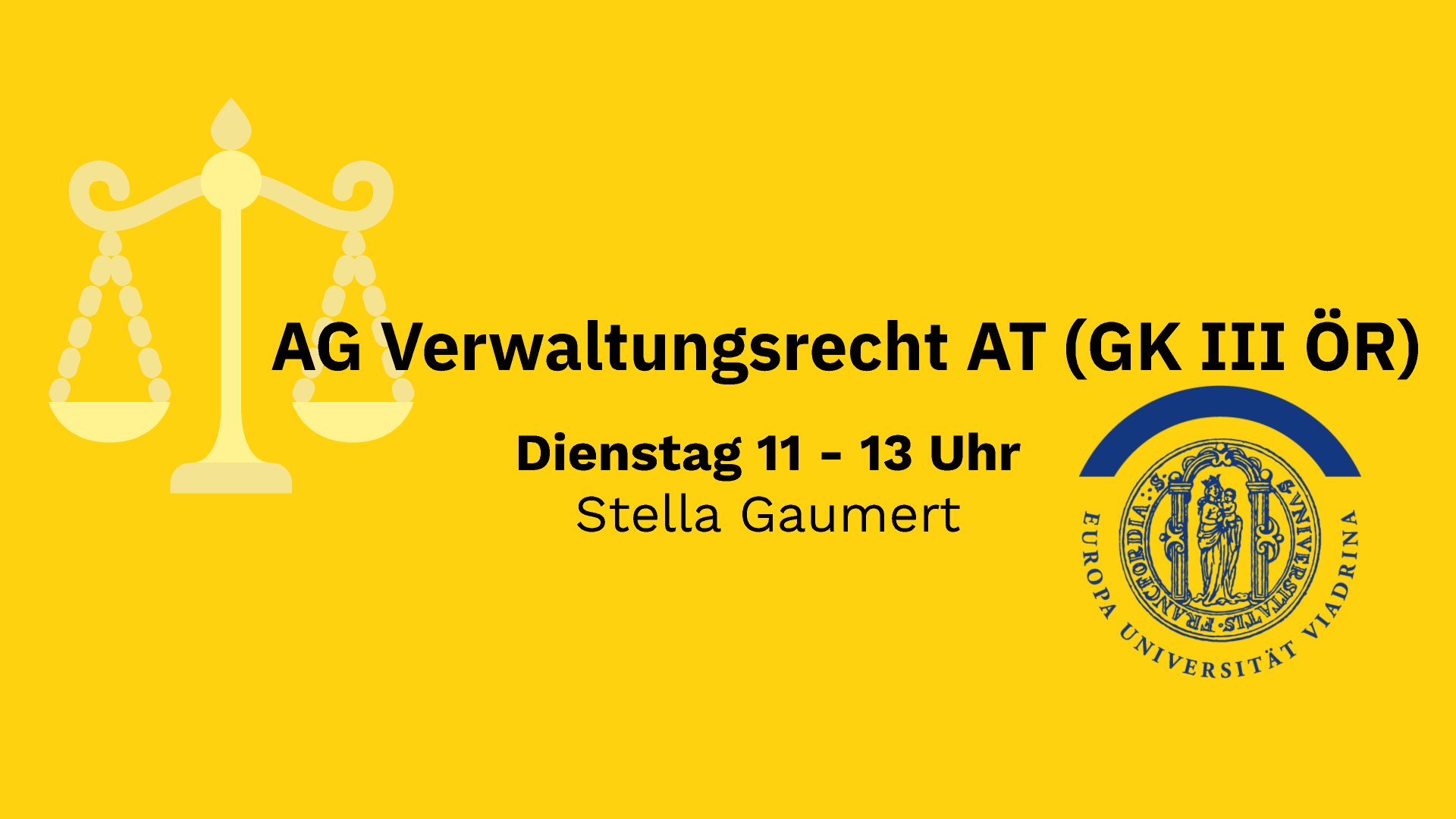 Course Image AG zum GK III ÖR, Dienstag, 11:15 - 12:45 Uhr, Stella Gaumert